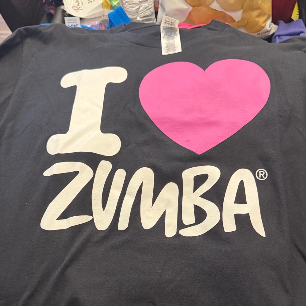 Zumba Fitness Black and Pink Short Sleeve Tee